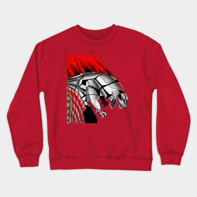 the mechagodzilla, the cyborg kaiju Crewneck Sweatshirt by jorge_lebeau